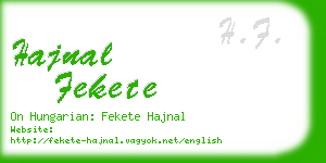 hajnal fekete business card